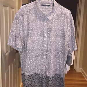 Perry Ellis printed short sleeve button down